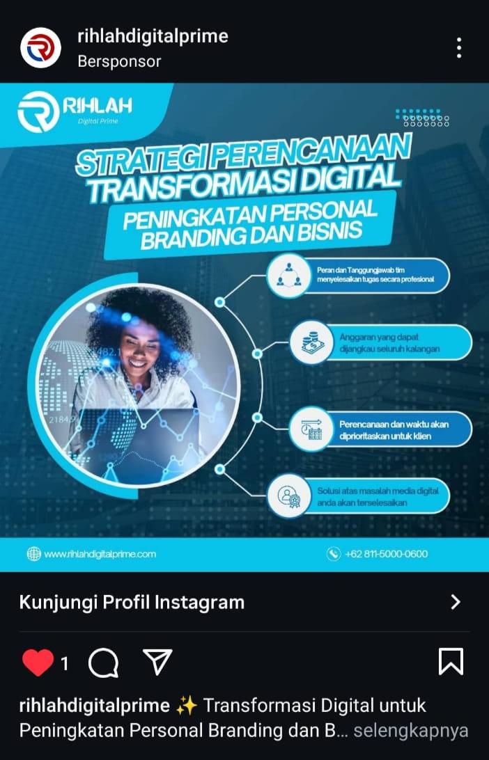 Hasil META Ads di Instagram (Feed)